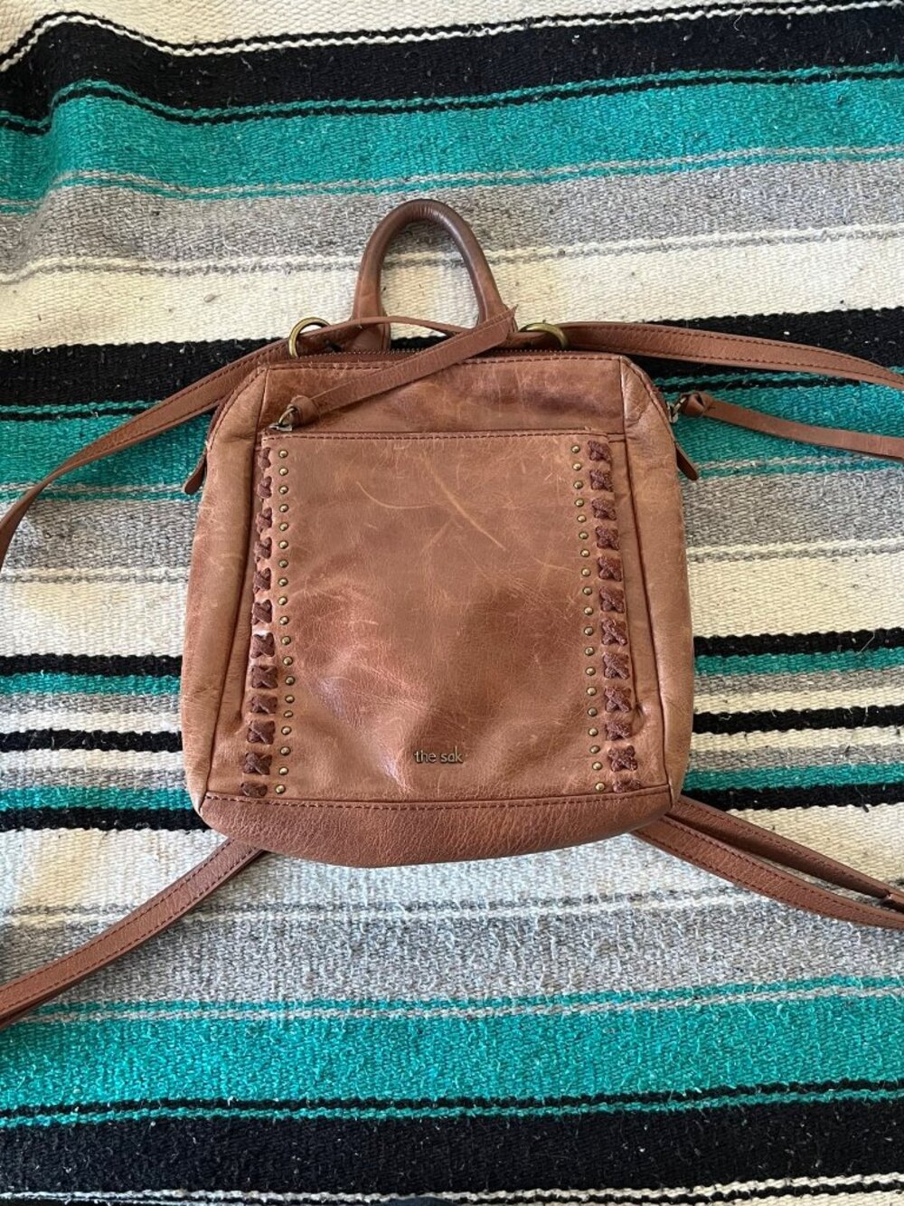 The Sak Brown Leather Crossbody Bag